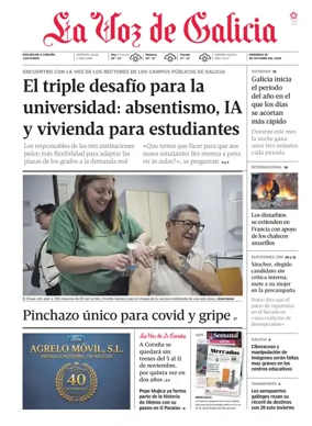 Cover of La Voz de Galicia (A Coruna)