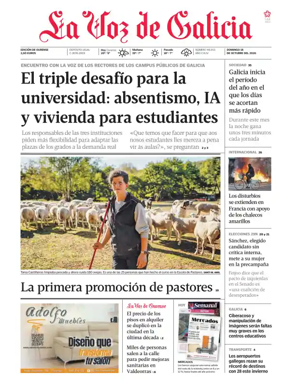 Cover of La Voz de Galicia (Ourense)