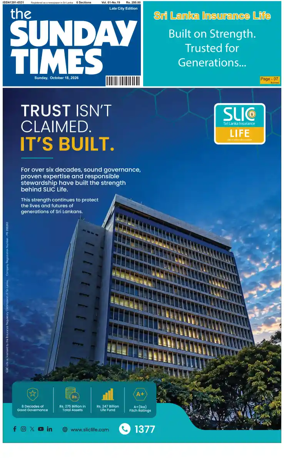 Cover of Sunday Times (Sri Lanka)