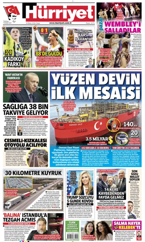Cover of Hurriyet