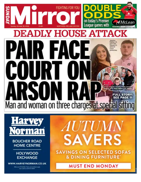 Cover of Sunday Mirror (Northern Ireland)