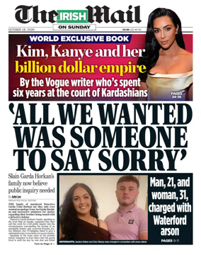 Cover of The Irish Mail on Sunday