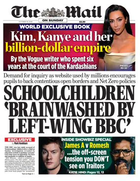 Cover of The Mail on Sunday