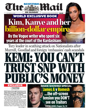 Cover of The Scottish Mail on Sunday