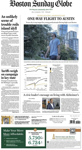 Cover of Boston Sunday Globe