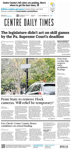 Cover of Centre Daily Times (Sunday)