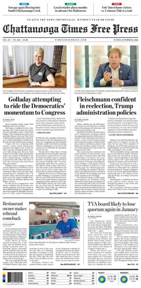 Cover of Chattanooga Times Free Press