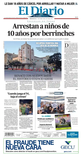 Cover of El Diario de El Paso