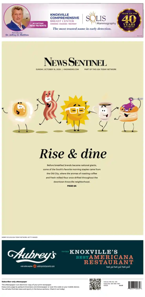 Cover of Knoxville News Sentinel