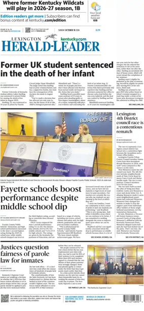 Cover of Lexington Herald-Leader (Sunday)