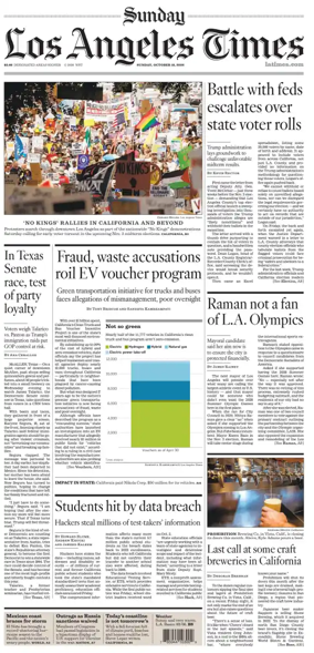 Cover of Los Angeles Times (Sunday)