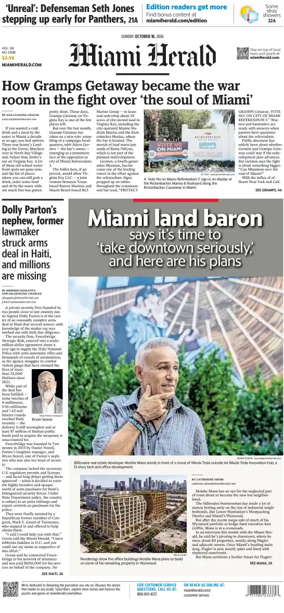 Cover of Miami Herald (Sunday)