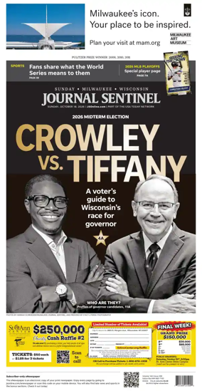 Cover of Milwaukee Journal Sentinel