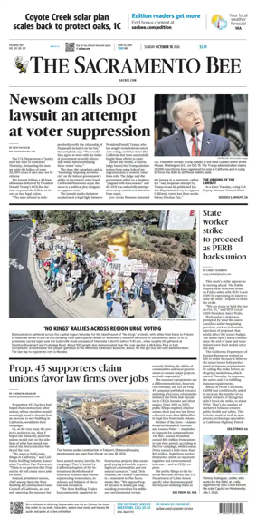 Cover of The Sacramento Bee (Sunday)