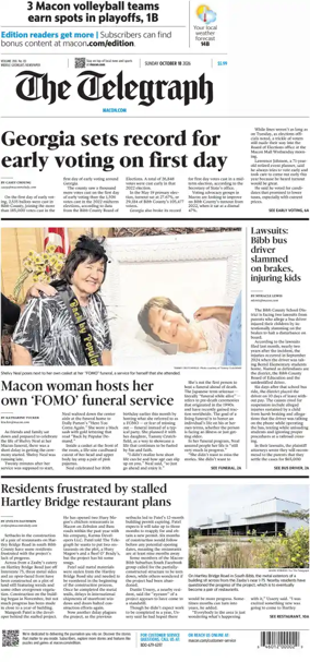 Cover of The Telegraph (Macon) (Sunday)