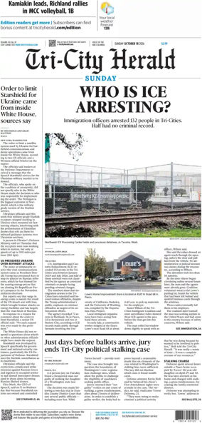 Cover of Tri-City Herald (Sunday)