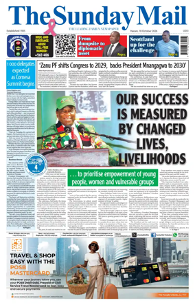 Cover of The Sunday Mail (Zimbabwe)