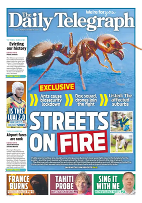 Cover of The Daily Telegraph (Sydney)