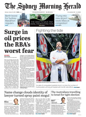 Cover of The Sydney Morning Herald