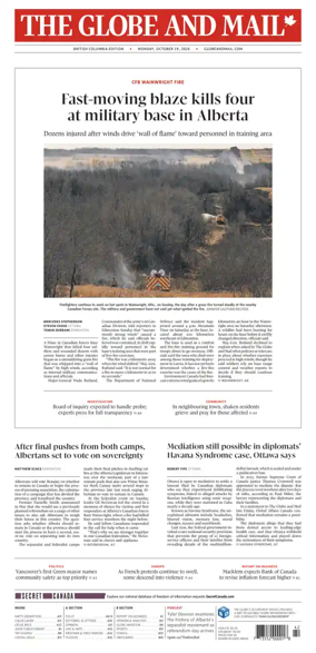 Cover of The Globe and Mail (BC Edition)