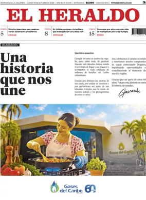 Cover of El Heraldo (Colombia)