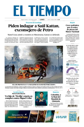 Cover of El Tiempo (Bogota)