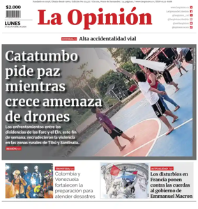 Cover of La Opinion