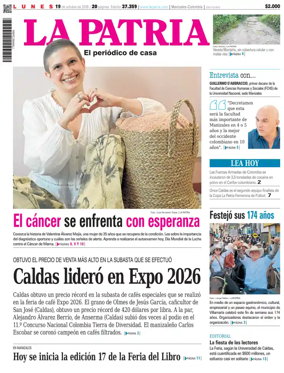 Cover of La Patria (Colombia)