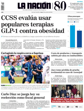Cover of La Nacion (Costa Rica)