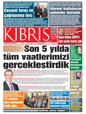 Cover of Kibris Gazetesi