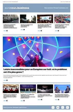 Cover of Euronews Business (French)