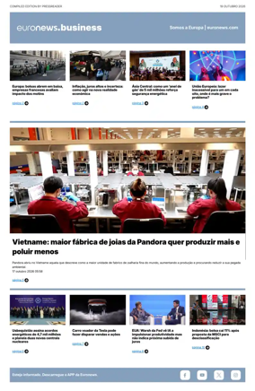Cover of Euronews Business (Portuguese)