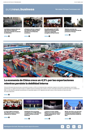 Cover of Euronews Business (Spanish) Compiled Edition