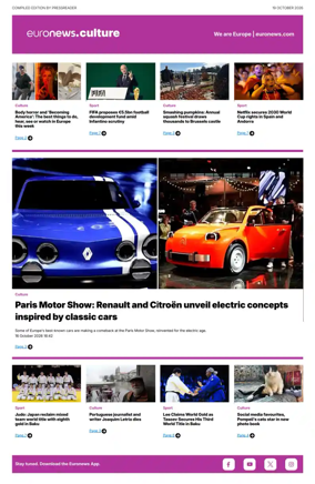 Cover of Euronews Culture and Sport Compiled Edition
