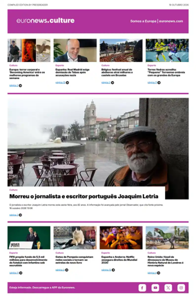 Cover of Euronews Culture and Sport (Portuguese)