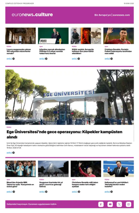 Cover of Euronews Culture and Sport (Turkish) Compiled Edition