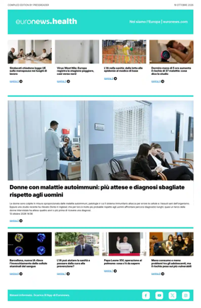 Cover of Euronews Health (Italian)