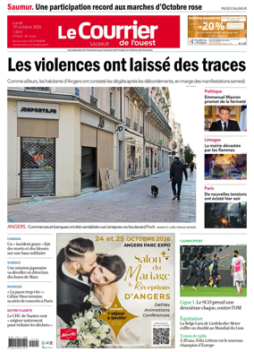 Cover of Le Courrier de l’Ouest (Saumur)