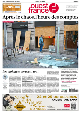 Cover of Ouest France (Cholet)