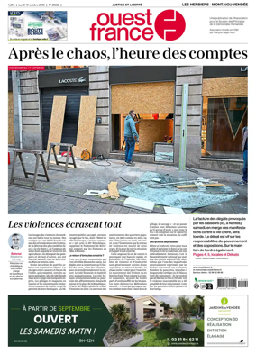 Cover of Ouest France (Les Herbiers / Montaigu)