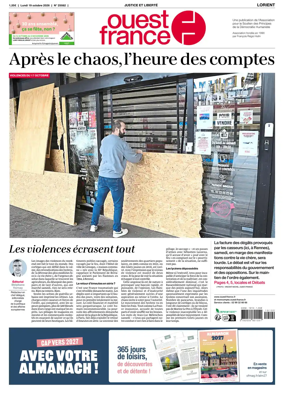 Cover of Ouest France (Lorient)