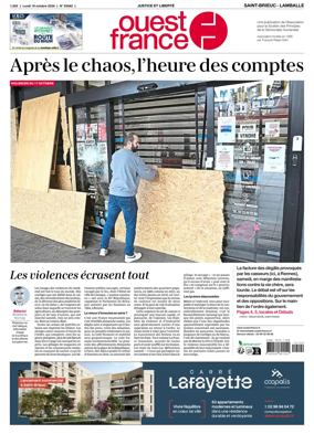 Cover of Ouest-France (Saint-Brieuc Lamballe)