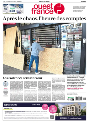 Cover of Ouest France (Vannes)