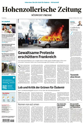 Cover of Hohenzollerische Zeitung