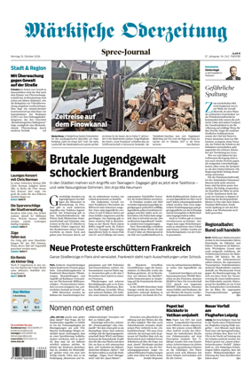 Cover of Markische Oderzeitung Spree-Journal