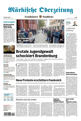 Cover of Markische Oderzeitung Frankfurt (Oder)