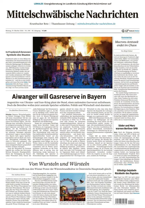 Cover of Mittelschwaebische Nachrichten