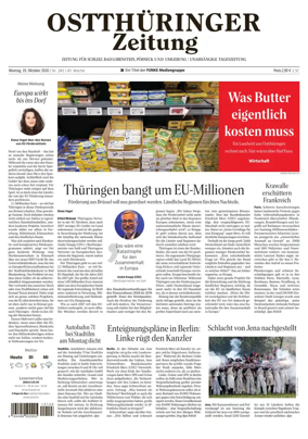 Cover of Ostthuringer Zeitung (Posneck)