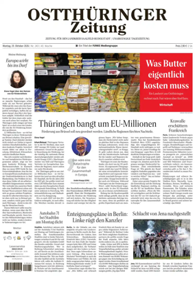 Cover of Ostthuringer Zeitung (Landkreis Saalfeld-Rudolstadt)