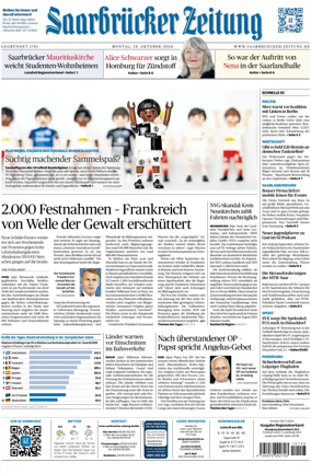 Cover of Saarbruecker Zeitung